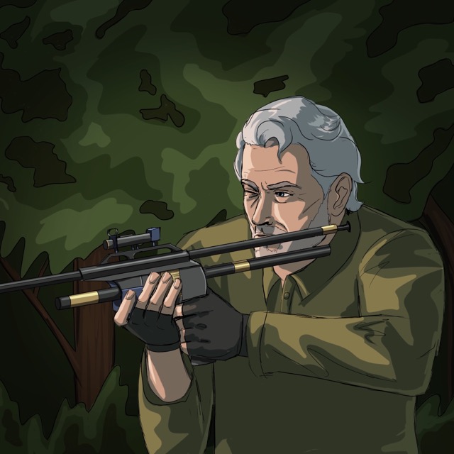 Grandfather Holding a Tranquilliser Gun